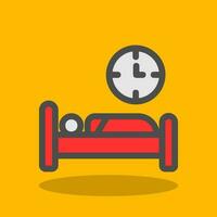 diseño de icono de vector de tiempo de cama