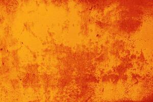 Close up grunge orange metal background and texture photo