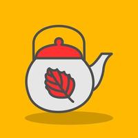 Tea Pot Vector Icon Design