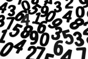 Numbers texture abstraction. Global economy crisis concept. Finance data or education concept. photo