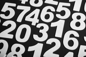 Numbers texture abstraction. Global economy crisis concept. Finance data or education concept. photo