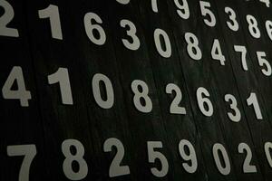 Numbers texture abstraction. Global economy crisis concept. Finance data or education concept. photo