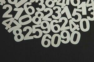 Numbers texture abstraction. Global economy crisis concept. Finance data or education concept. photo