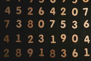 Numbers texture abstraction. Global economy crisis concept. Finance data or education concept. photo