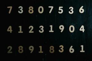 Numbers texture abstraction. Global economy crisis concept. Finance data or education concept. photo