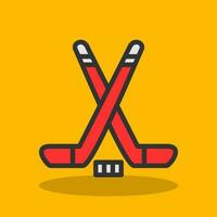 Ice Hockey Vector Icon Design