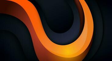 Modern curve black and orange background wallpaper photo