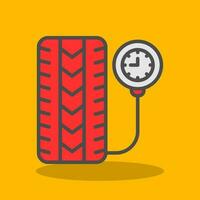 Tire Pressure Vector Icon Design