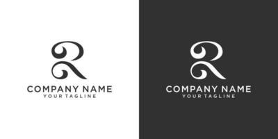 concepto de diseño de logotipo de vector de letra inicial r.
