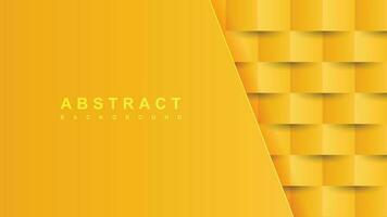 Yellow abstract 3d paper art style with diagonal shape overlap layered vector