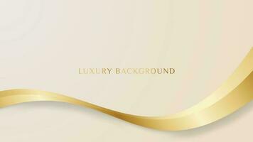 Elegant background with line golden elements Realistic luxury paper cut style 3d modern concept vector