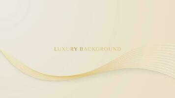 Elegant background with line golden elements Realistic luxury paper cut style 3d modern concept vector