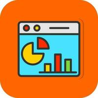 Webpage Statistics Vector Icon Design