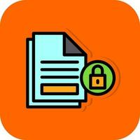 Document Locked Vector Icon Design