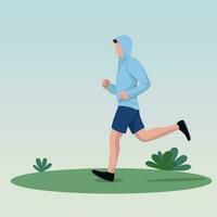 Jogging person premium vector illustration