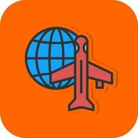 Worldwide Shipping Air Vector Icon Design