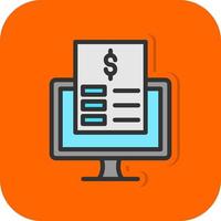 Online Invoice Vector Icon Design