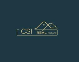 csi real inmuebles y consultores logo diseño vectores imágenes lujo real inmuebles logo diseño