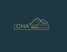 cha real inmuebles y consultores logo diseño vectores imágenes lujo real inmuebles logo diseño