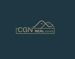 cgn real inmuebles y consultores logo diseño vectores imágenes lujo real inmuebles logo diseño