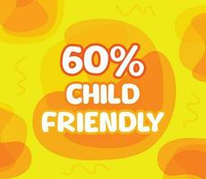 square shape banner vector, GMO percentage illustration. Attractive gradient color design with a child theme. vector