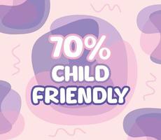 square shape banner vector, GMO percentage illustration. Attractive gradient color design with a child theme. vector