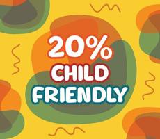 square shape banner vector, GMO percentage illustration. Attractive gradient color design with a child theme. vector