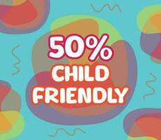 square shape banner vector, GMO percentage illustration. Attractive gradient color design with a child theme. vector