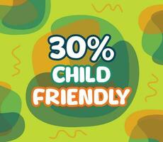 square shape banner vector, GMO percentage illustration. Attractive gradient color design with a child theme. vector