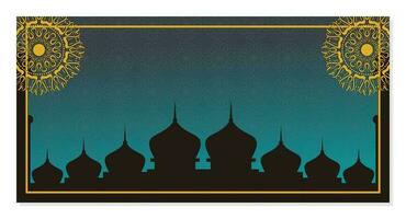 islámico fondo, con hermosa mandala ornamento. vector modelo para pancartas, saludo tarjetas para islámico vacaciones.