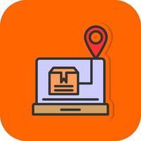 Online Shipment Tracking Vector Icon Design