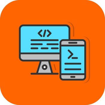 Code Terminal Vector Icon Design