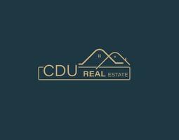 CDU Real Estate and Consultants Logo Design Vectors images. Luxury Real Estate Logo Design