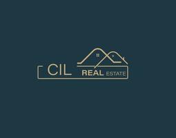 cilindro real inmuebles y consultores logo diseño vectores imágenes lujo real inmuebles logo diseño