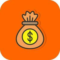 Money Bag Vector Icon Design