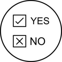 Yes No Option Vector Icon