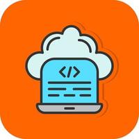 Cloud Coding Vector Icon Design