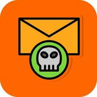 diseño de icono de vector de correo electrónico pirateado