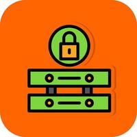 Server Locked Vector Icon Design