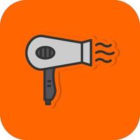 Hair Dryer Vector Icon Design