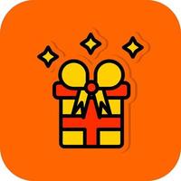 diseño de icono de vector de regalo de año nuevo