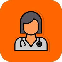 Female Doctor Vector Icon Design