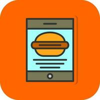 diseño de icono de vector de aplicación de alimentos