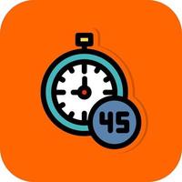 45 Minutes Vector Icon Design