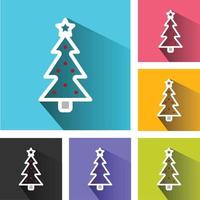 Navidad árbol icono, nuevo año, Navidad árbol icono, Navidad árbol logo , Navidad árbol vector íconos conjunto