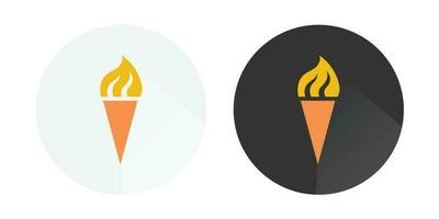 Olympic torch icons in black and white background vector