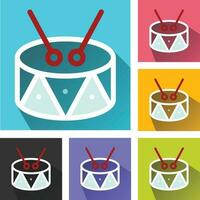 Christmas Drum icon,  Drums toy icon, drum with sticks,  date icon  Christmas calendar logo, Christmas calendar vector icons set