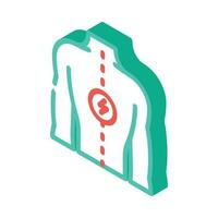 spine pain body ache isometric icon vector illustration