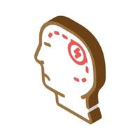 head pain body ache isometric icon vector illustration