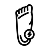 heel pain body ache line icon vector illustration